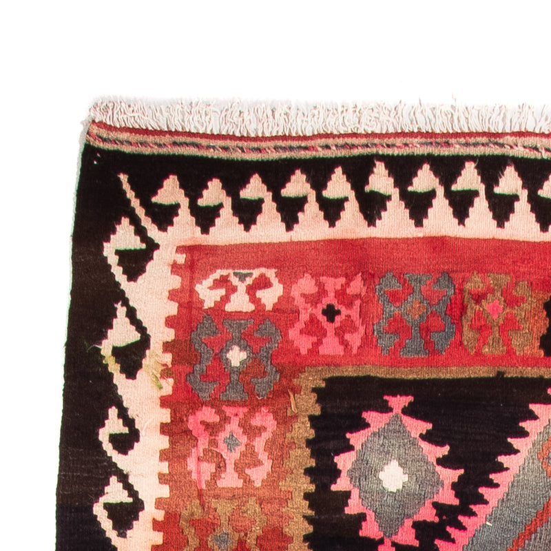 Løber Kelim-tæppe - gammelt - 360 x 145 cm - flerfarvet