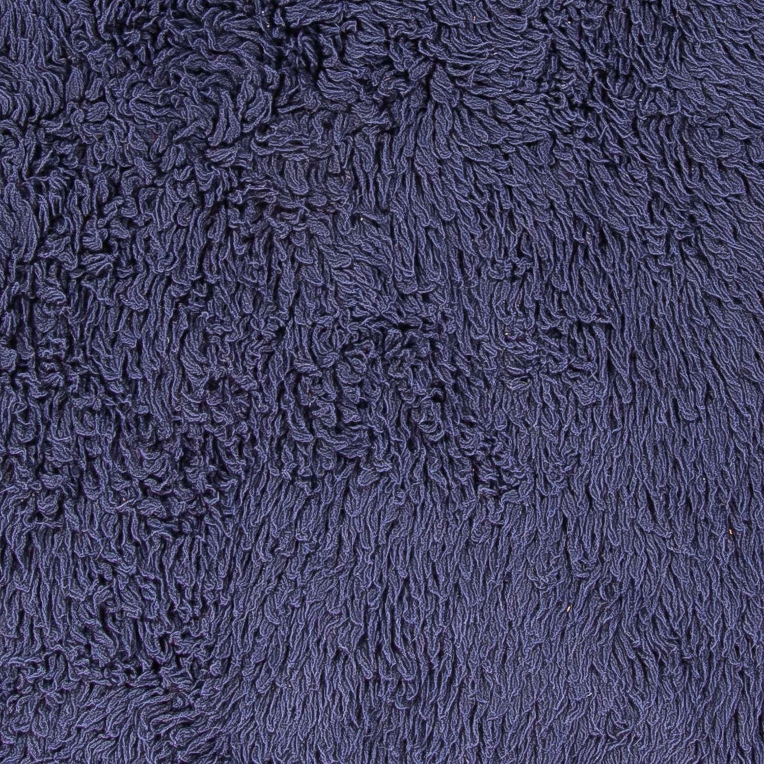 Tæppe med høj pæl rundt  - 261 x 261 cm - mørkeblå