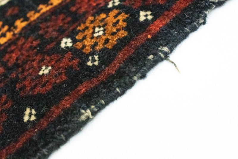 Afghansk tæppe firkantet  - 45 x 42 cm - blå
