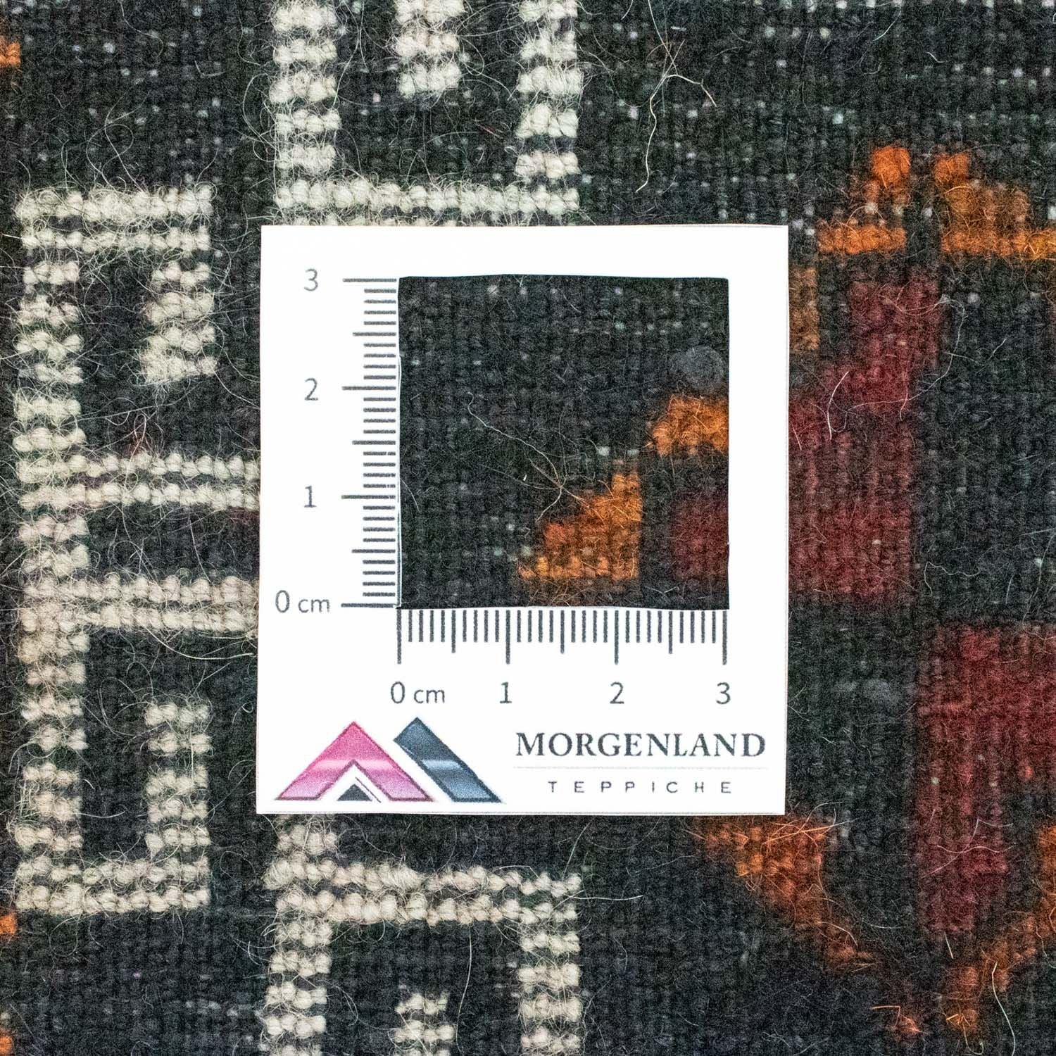 Afghansk tæppe firkantet  - 45 x 42 cm - blå