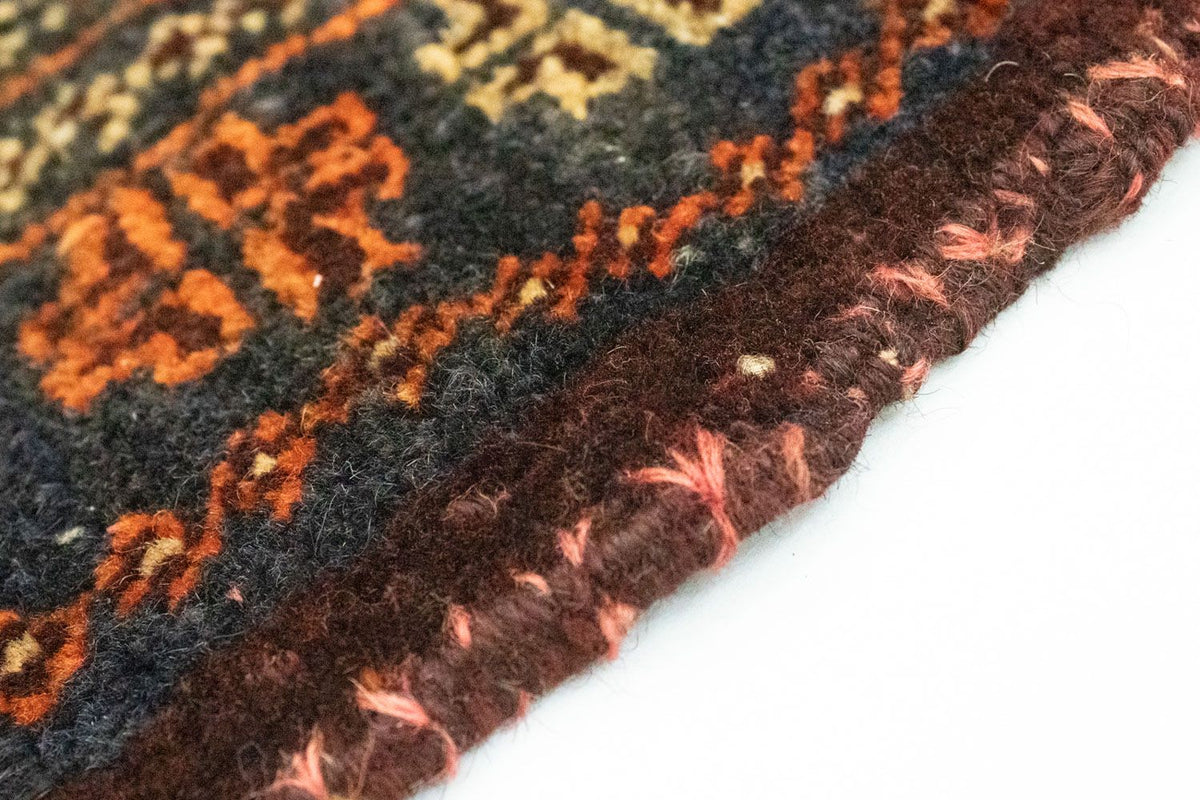 Afghansk tæppe firkantet  - 70 x 57 cm - blå