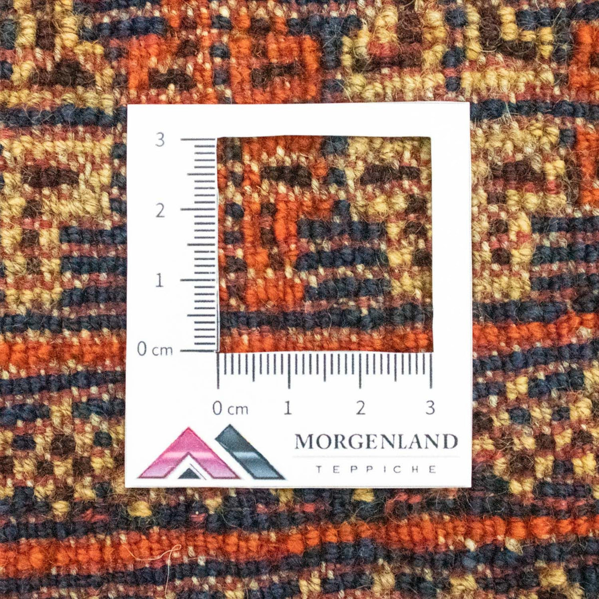 Afghansk tæppe firkantet  - 70 x 57 cm - blå