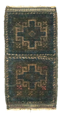 Afghansk tæppe - 47 x 25 cm - blå