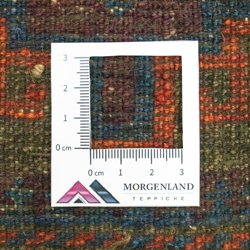 Afghansk tæppe - 47 x 25 cm - blå
