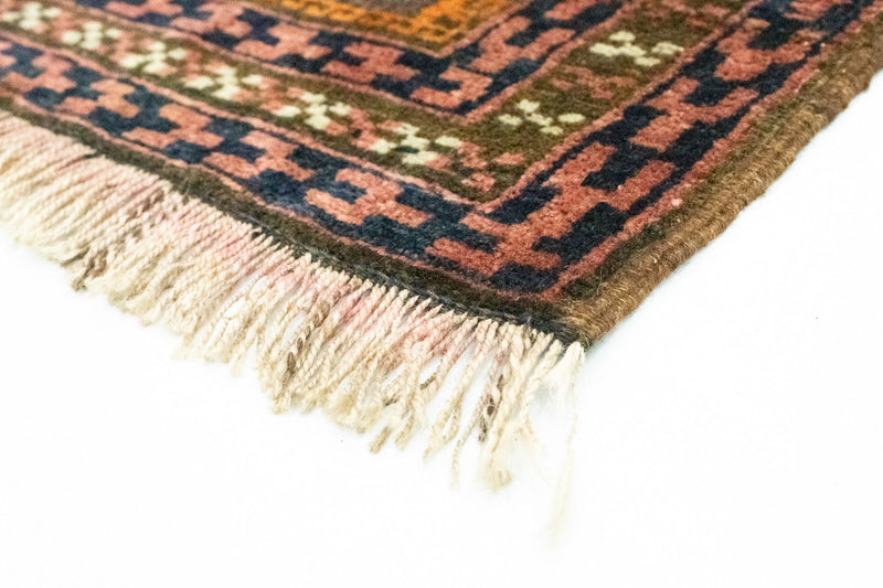 Afghansk tæppe - 64 x 47 cm - flerfarvet