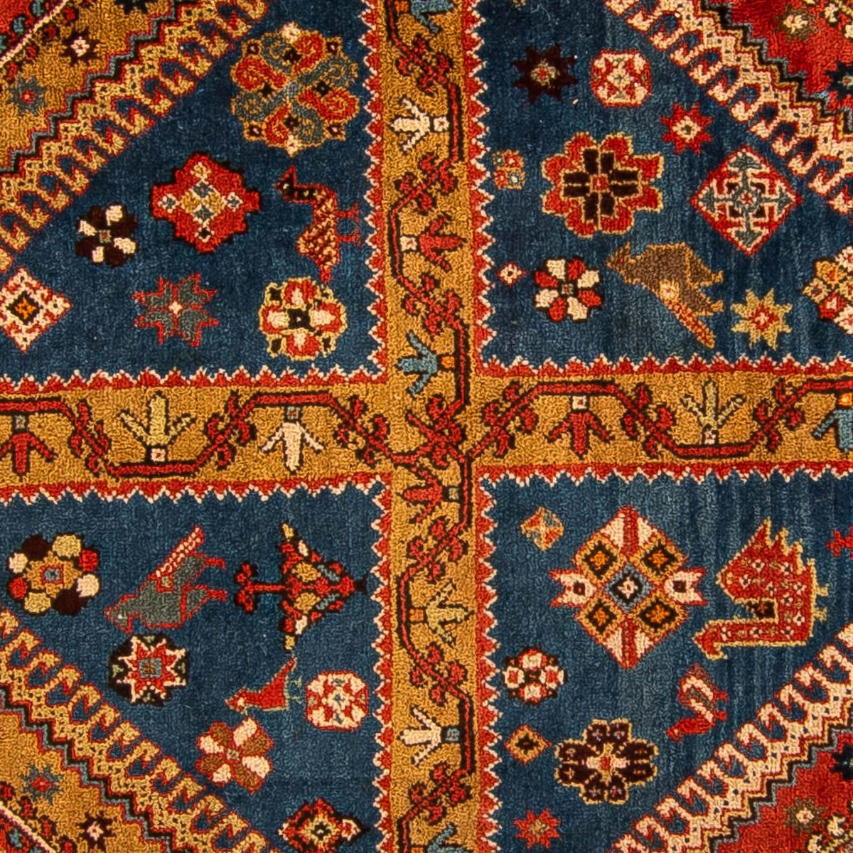 Persisk tæppe - Nomadisk - 210 x 180 cm - mørkeblå