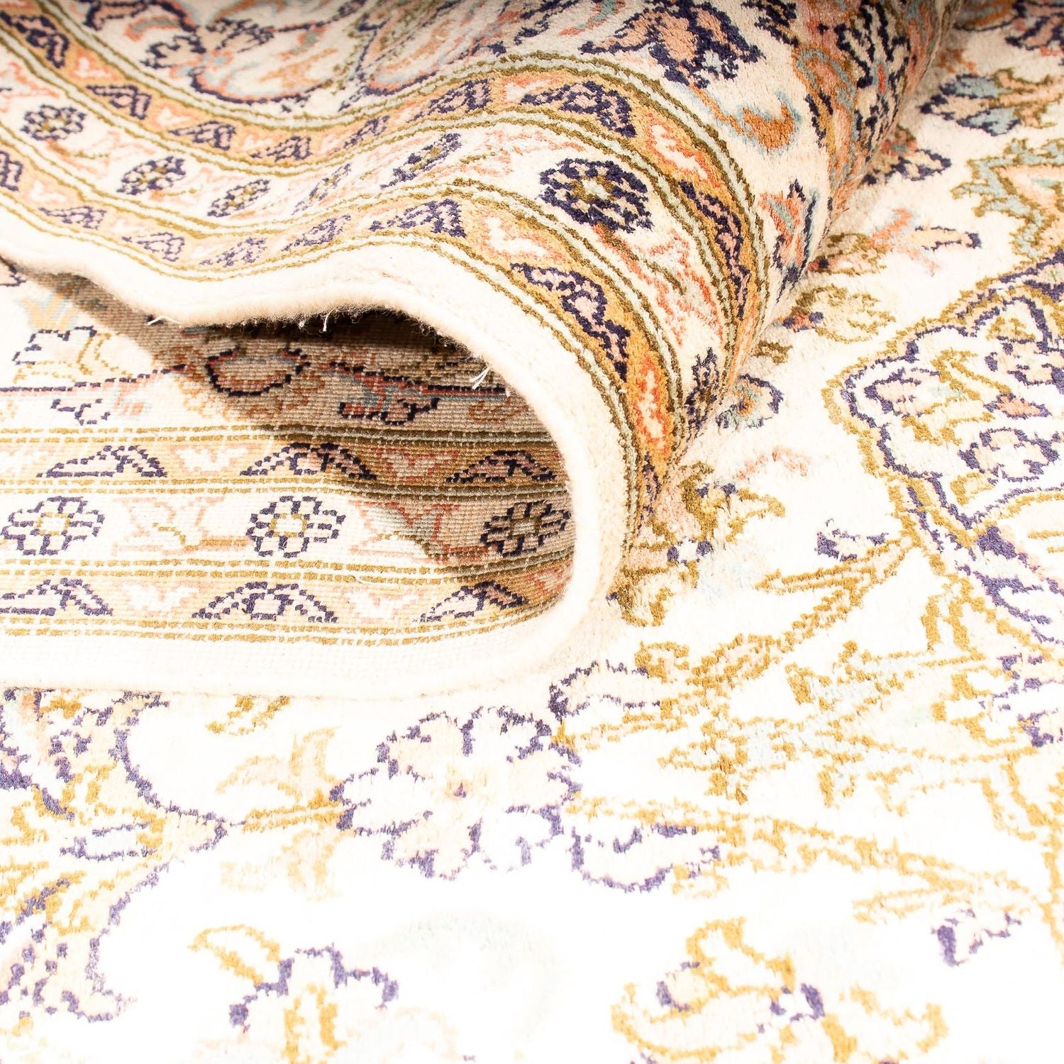 Silketæppe - Kashmir Silk - 302 x 215 cm - beige