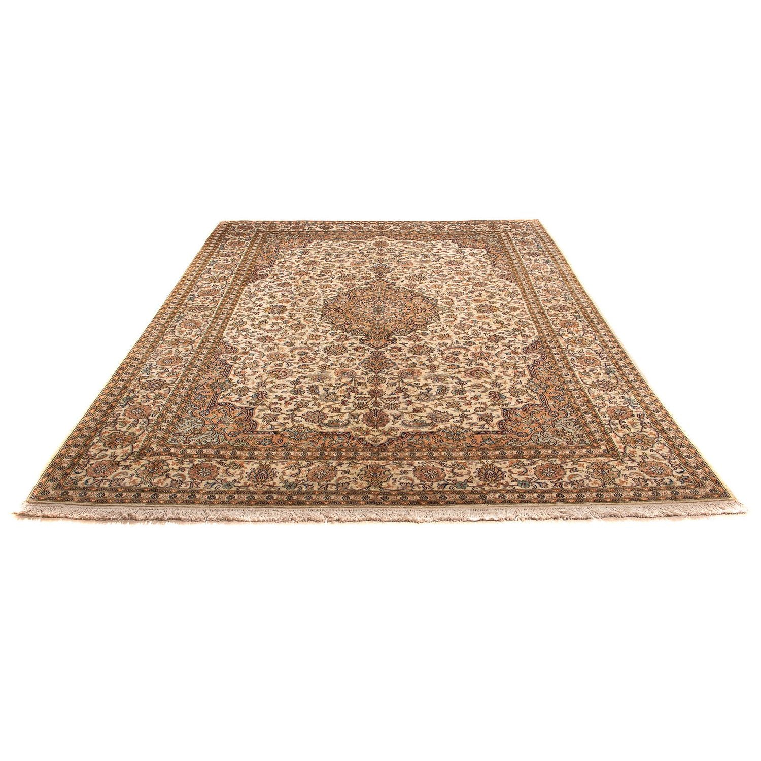 Silketæppe - Kashmir Silk - 302 x 215 cm - beige