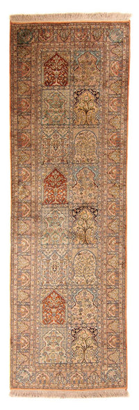 Løber Silketæppe - Kashmir Silk - 310 x 94 cm - flerfarvet