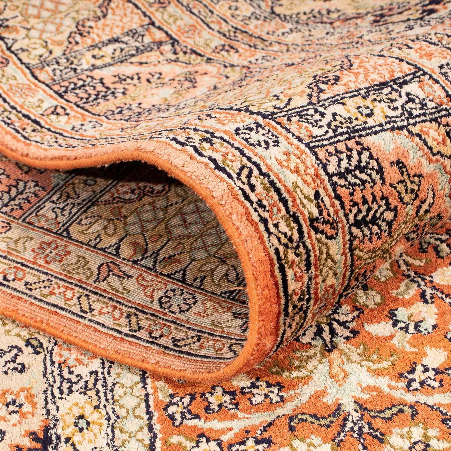 Løber Silketæppe - Kashmir Silk - 310 x 94 cm - flerfarvet