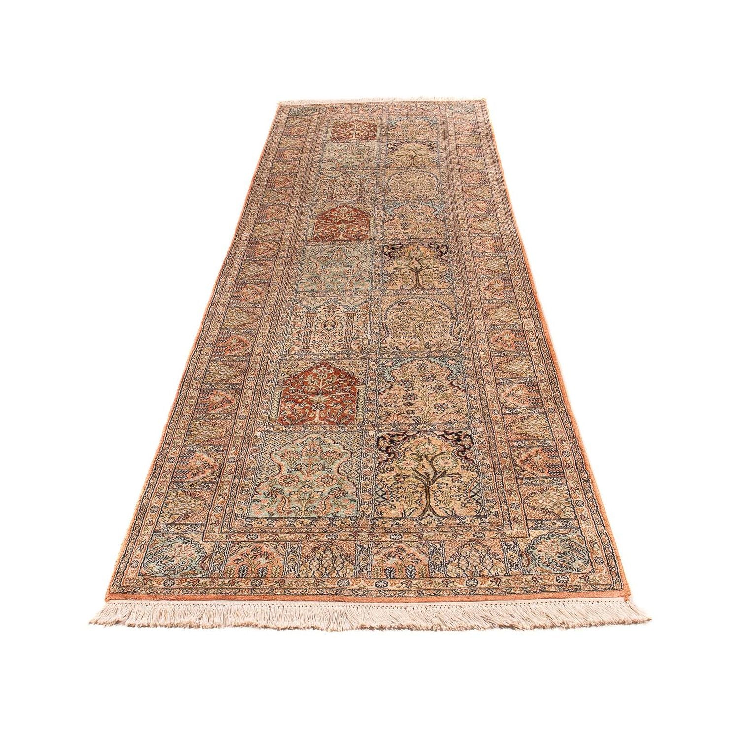Løber Silketæppe - Kashmir Silk - 310 x 94 cm - flerfarvet