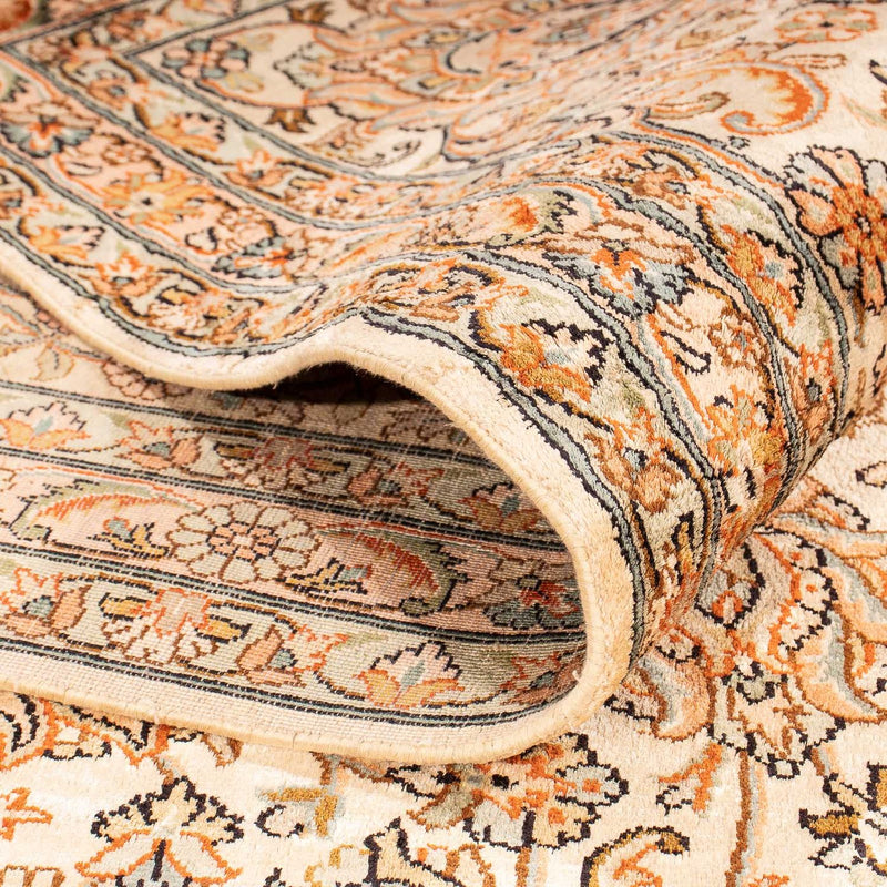 Silketæppe - Kashmir Silk - 410 x 307 cm - lys brun