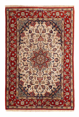 Persisk tæppe - Isfahan - Premium - 166 x 110 cm - beige