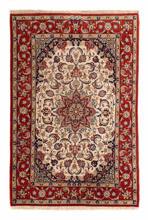 Persisk tæppe - Isfahan - Premium - 166 x 110 cm - beige