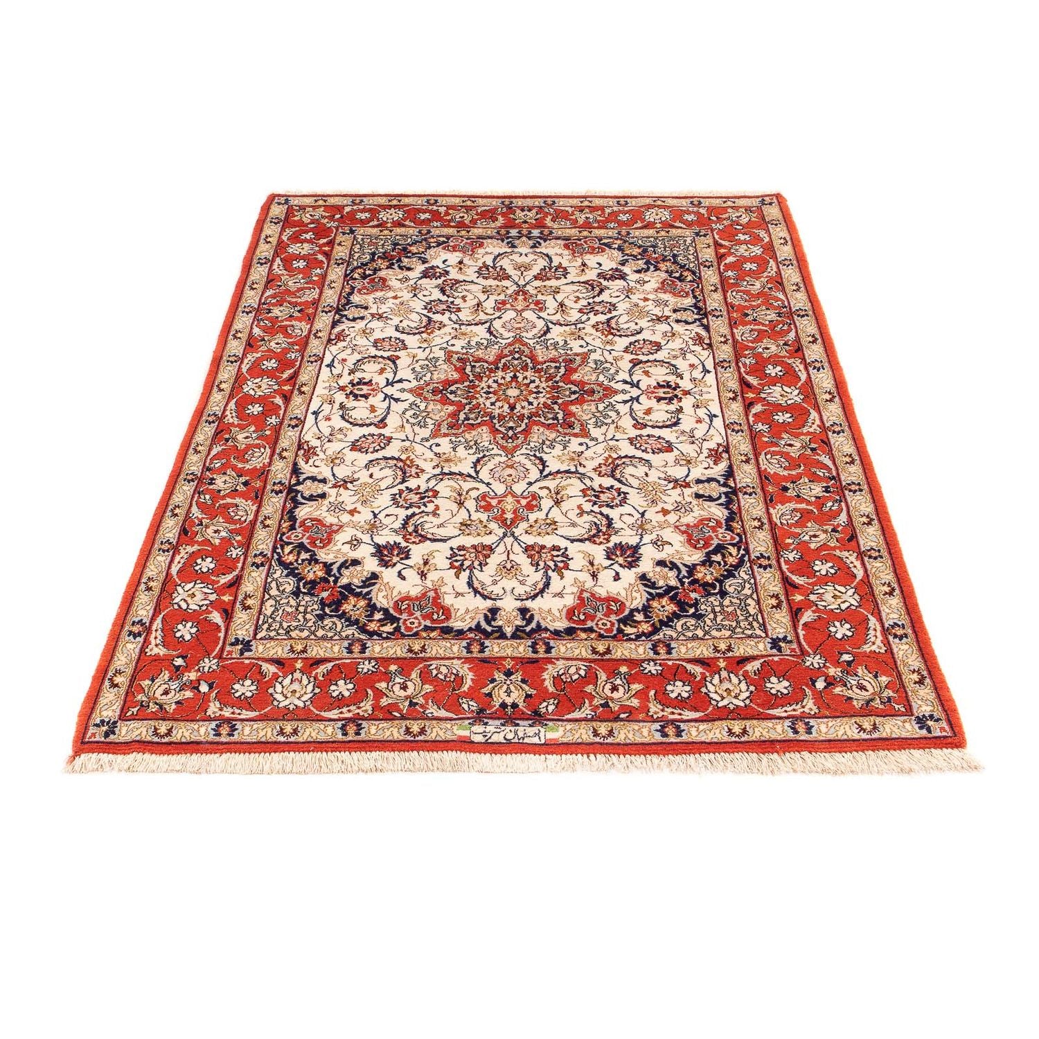 Persisk tæppe - Isfahan - Premium - 166 x 110 cm - beige