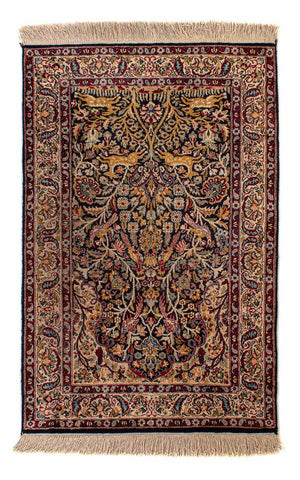 Orientalsk tæppe - Indus - 123 x 81 cm - mørkeblå