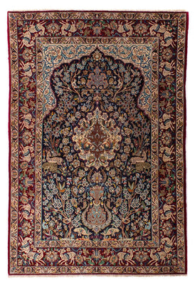 Persisk tæppe - Isfahan - Premium - 173 x 117 cm - mørkeblå