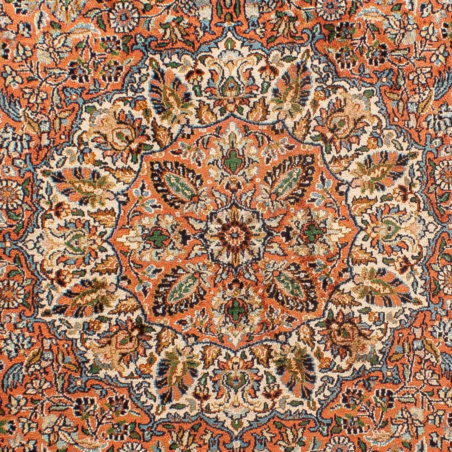 Silketæppe - Kashmir Silk - 182 x 121 cm - lys brun