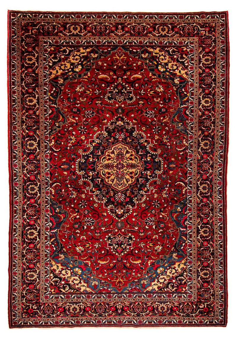 Persisk tæppe - Nomadisk - 335 x 226 cm - mørkerød
