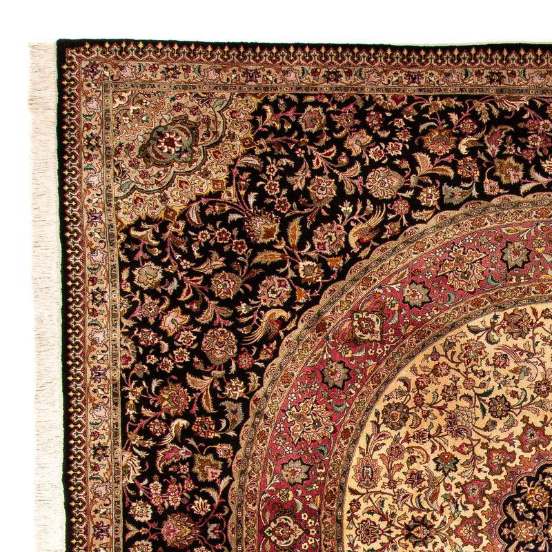 Persisk tæppe - Tabriz - Royal firkantet  - 300 x 294 cm - mørkeblå