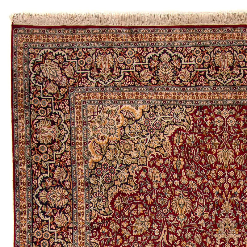 Silketæppe - Kashmir Silk - 306 x 208 cm - mørkerød