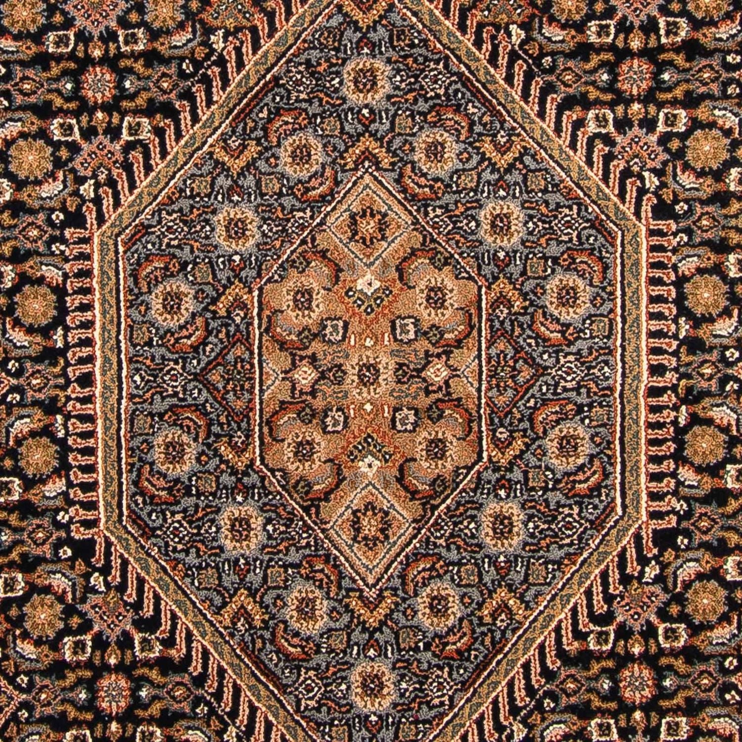 Orientalsk tæppe - Bijar - Indus - 306 x 250 cm - mørkeblå