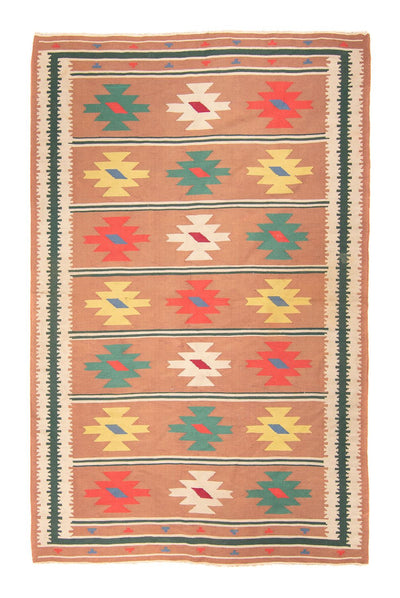 Moderne kilim Tæppe 135x215cm - Uldtæppe