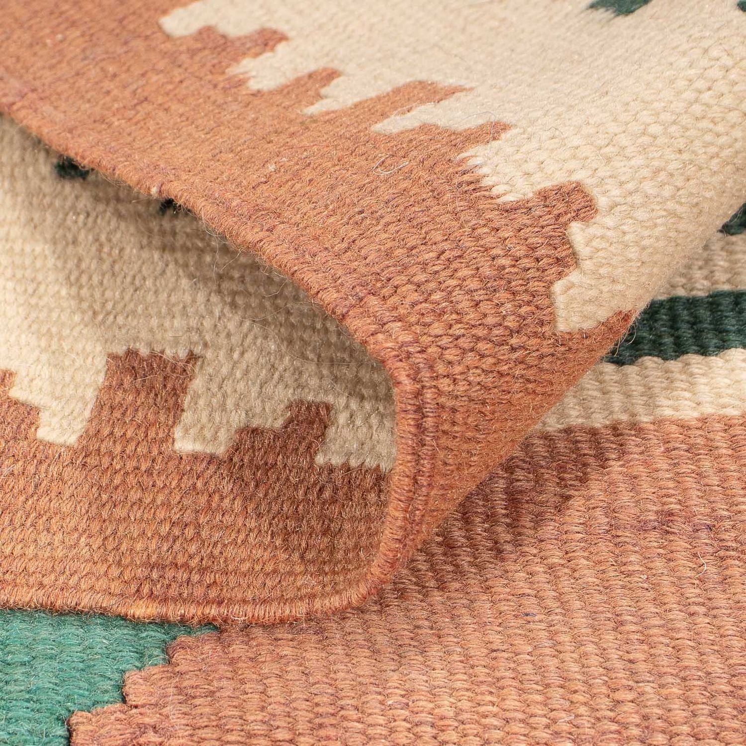 Kelim-tæppe - Trendy - 215 x 135 cm - lys brun