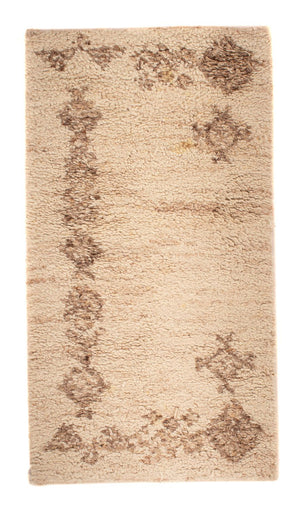 Berber tæppe - 100 x 52 cm - beige