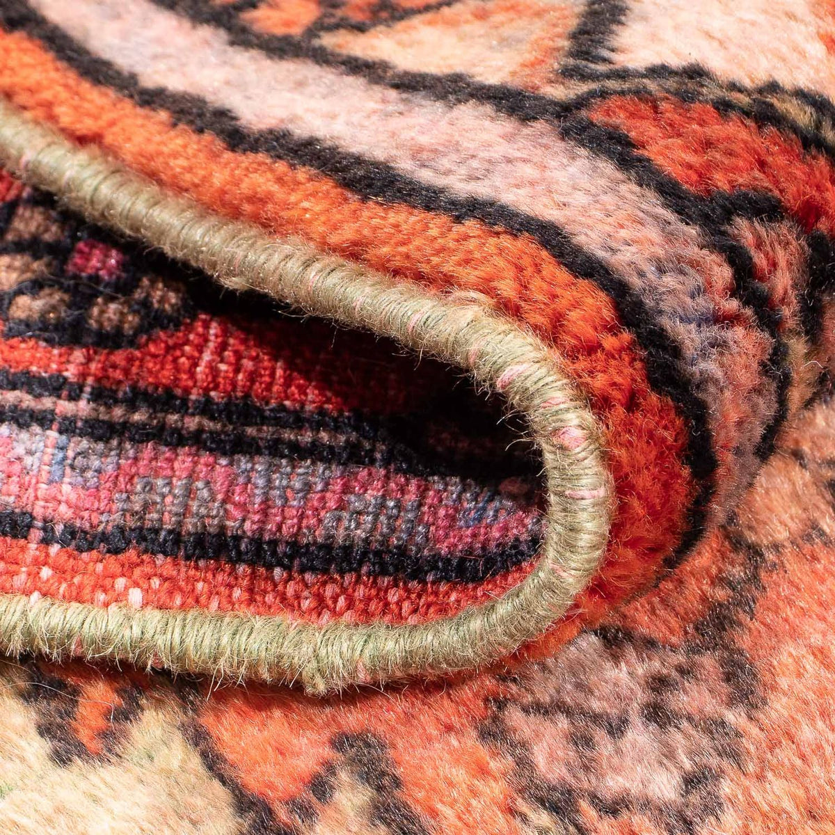 Persisk tæppe - Nomadisk firkantet  - 114 x 96 cm - flerfarvet