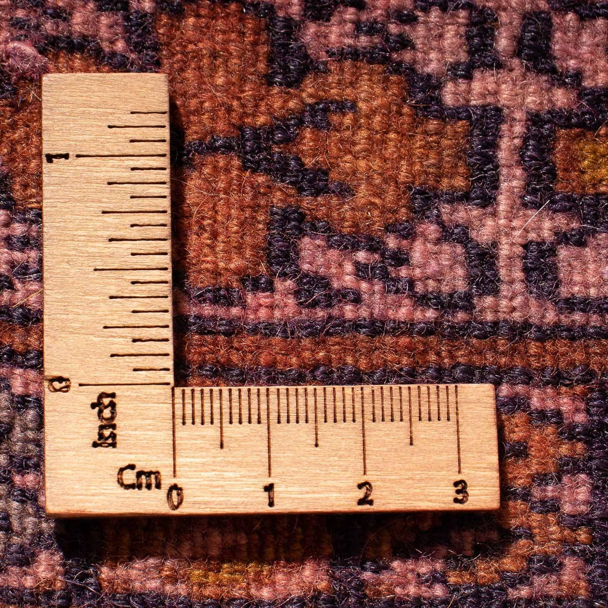 Turkaman-tæppe - 95 x 66 cm - lysrød