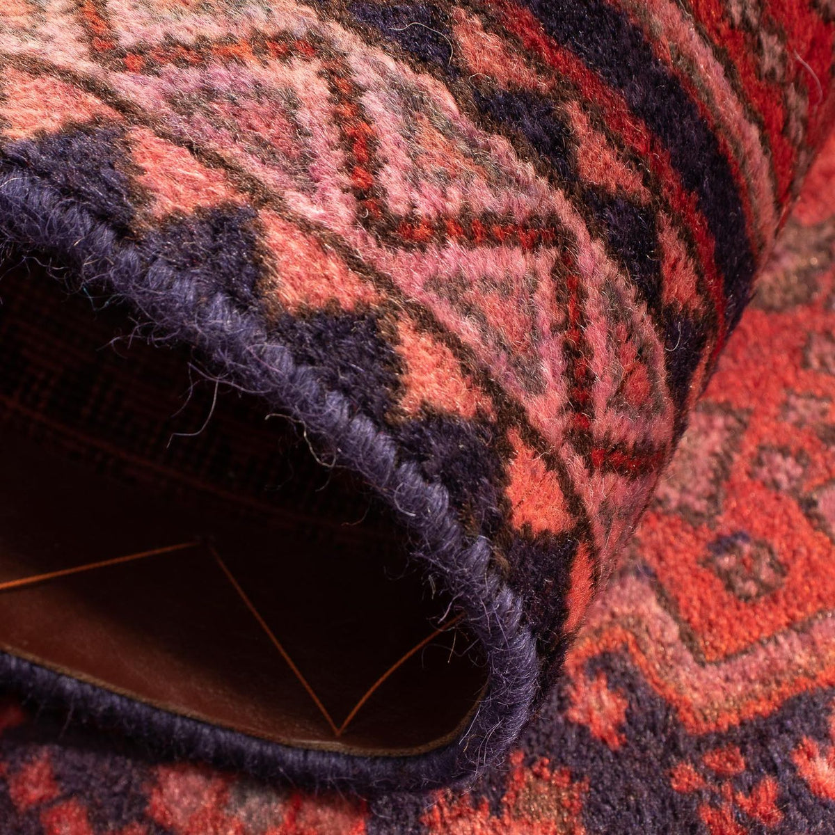 Persisk tæppe - Nomadisk - 97 x 56 cm - lysrød