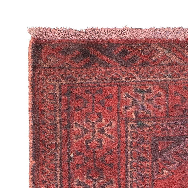 Turkaman-tæppe - 84 x 66 cm - mørkerød