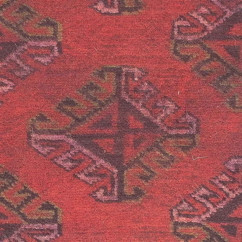 Turkaman-tæppe - 84 x 66 cm - mørkerød