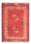 Turkaman-tæppe - 85 x 67 cm - rød