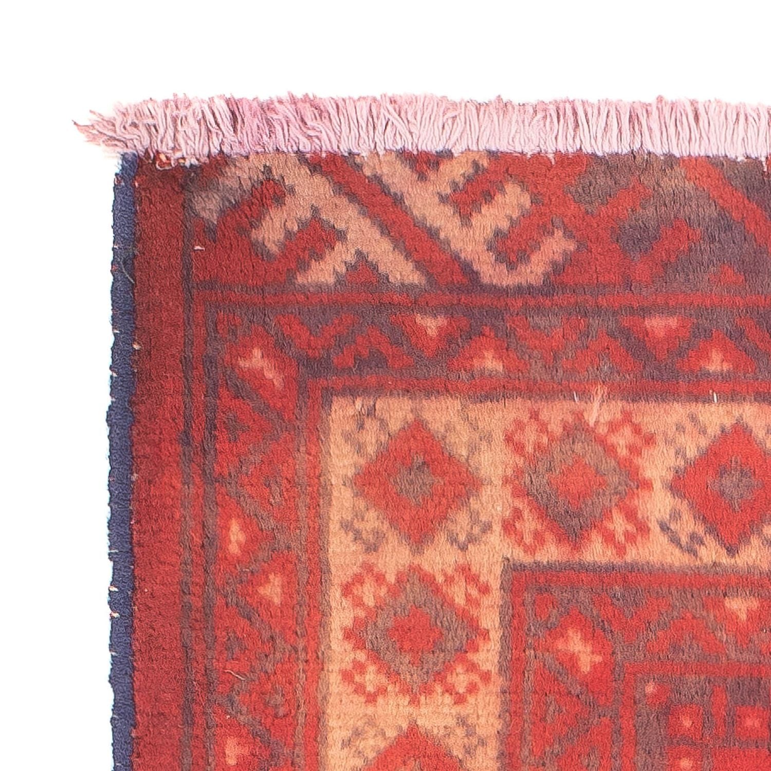 Turkaman-tæppe - 85 x 67 cm - rød