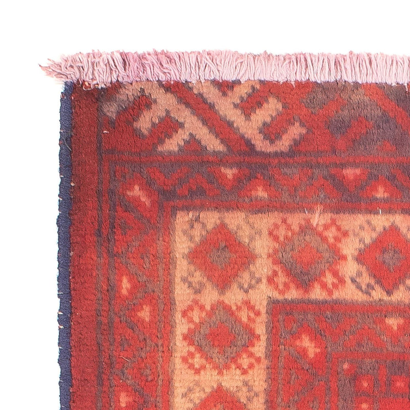 Turkaman-tæppe - 85 x 67 cm - rød