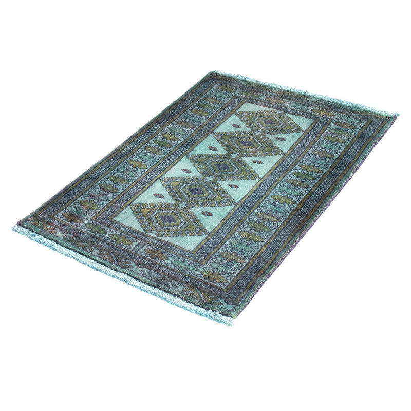 Pakistan Tæppe - 92 x 64 cm - lyseblå