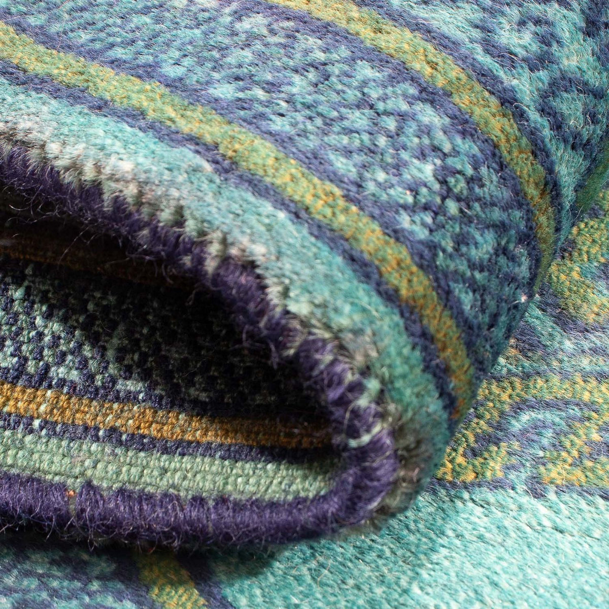 Pakistan Tæppe - 92 x 64 cm - lyseblå