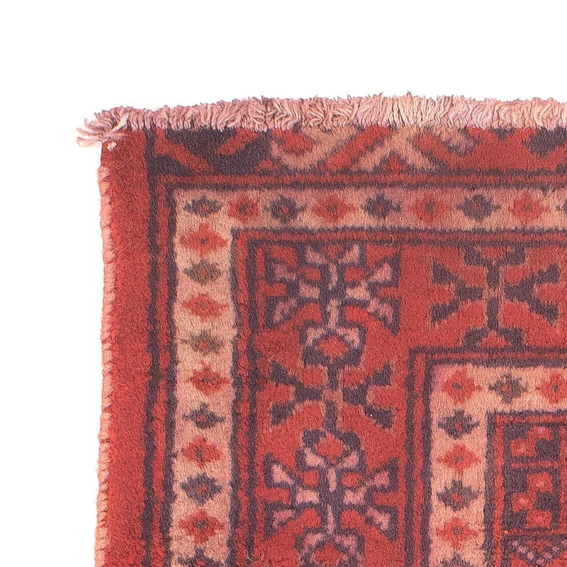 Turkaman-tæppe - 86 x 57 cm - mørkerød