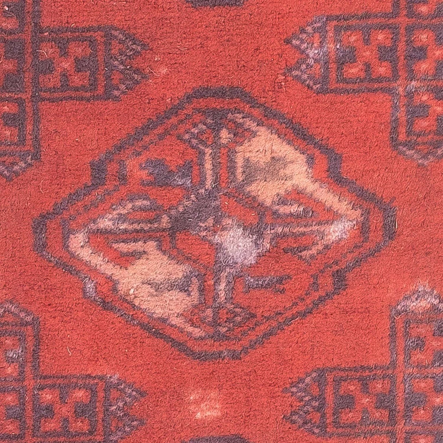 Turkaman-tæppe - 86 x 57 cm - mørkerød