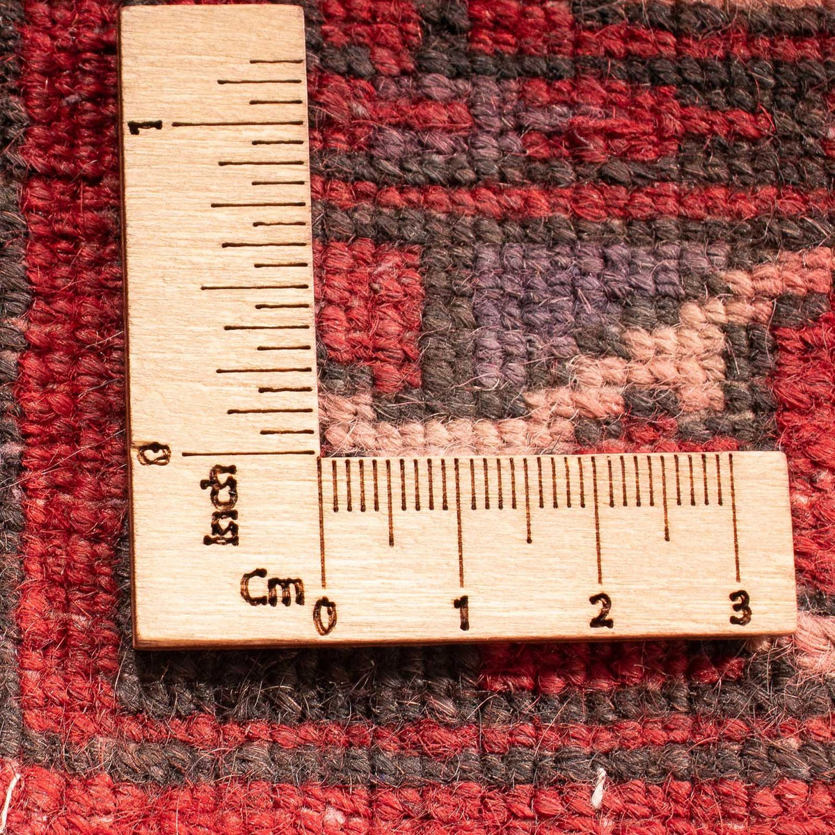 Turkaman-tæppe - 92 x 68 cm - lysrød