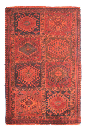 Persisk tæppe - Nomadisk - 100 x 60 cm - mørkerød