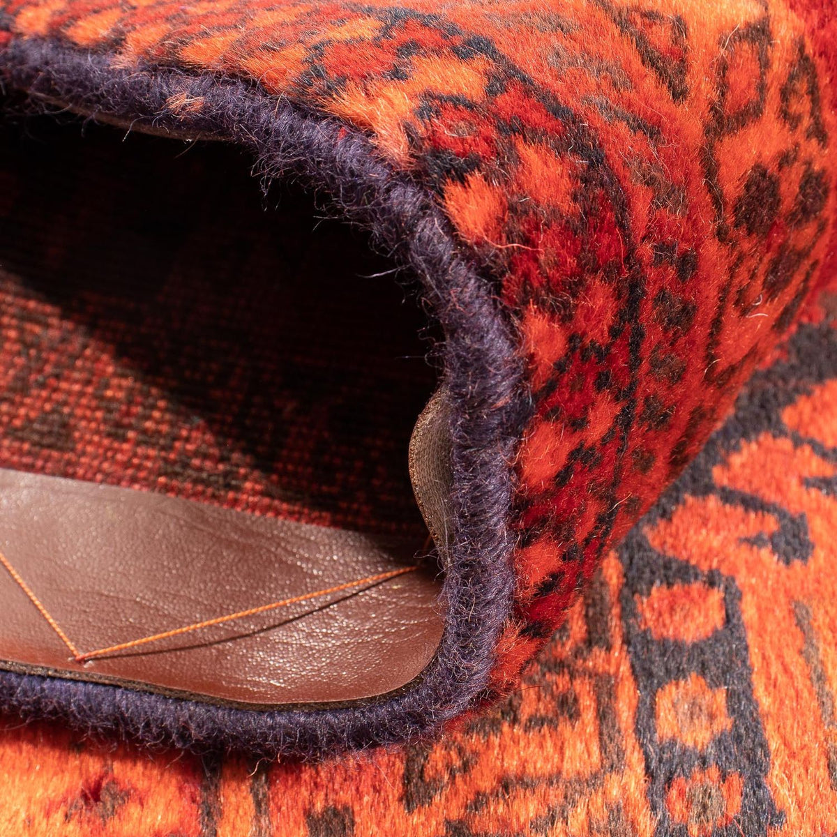 Persisk tæppe - Nomadisk - 100 x 60 cm - mørkerød