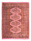Turkaman-tæppe - 86 x 68 cm - lysrød