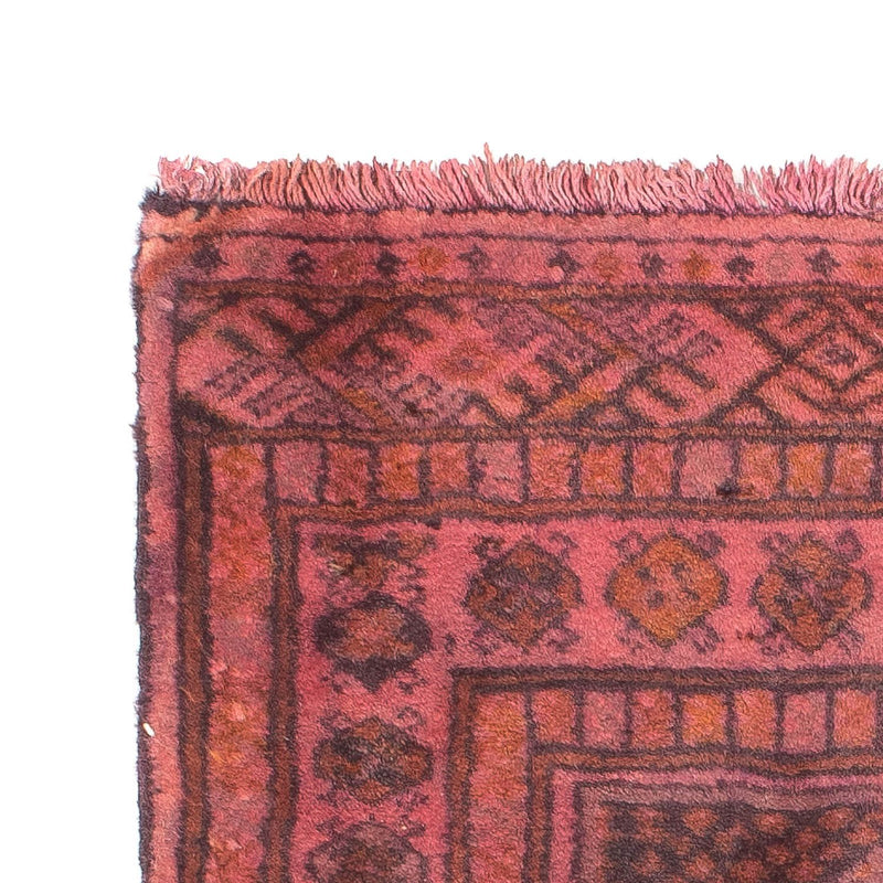 Turkaman-tæppe - 86 x 63 cm - lysrød