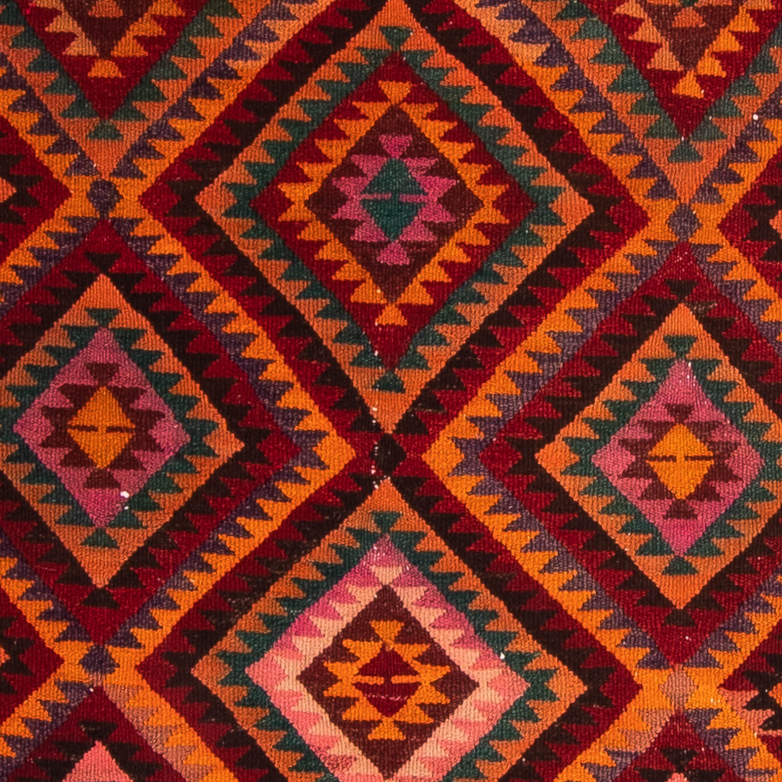 Løber Kelim-tæppe - gammelt - 300 x 140 cm - flerfarvet