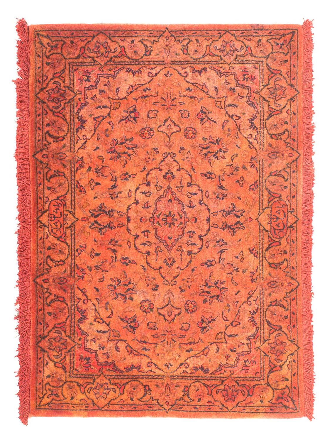 Persisk tæppe - Keshan - 100 x 70 cm - rust