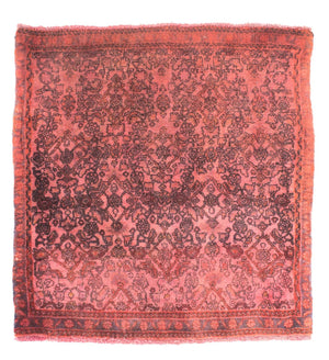 Persisk tæppe - Classic firkantet  - 72 x 67 cm - lysrød