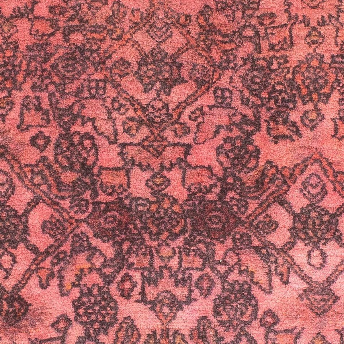 Persisk tæppe - Classic firkantet  - 72 x 67 cm - lysrød